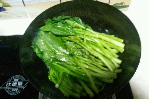 炒菜心的做法图解4