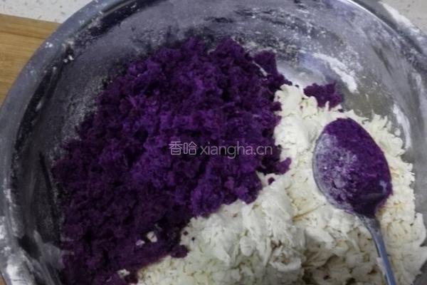 紫薯花苞馒头的做法图解4
