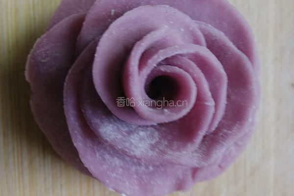 玫瑰花紫薯馒头的做法图解12