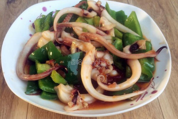 菜椒鱿鱼须的做法图解8