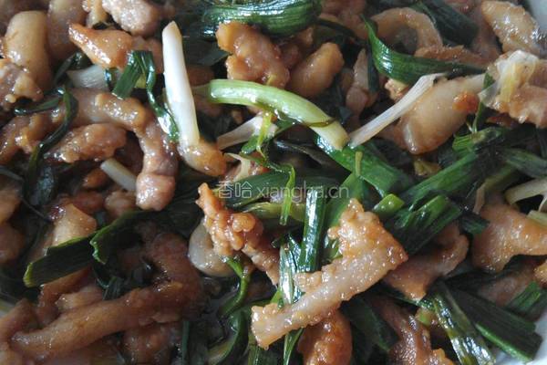 蒜苗炒肉丝的做法图解4