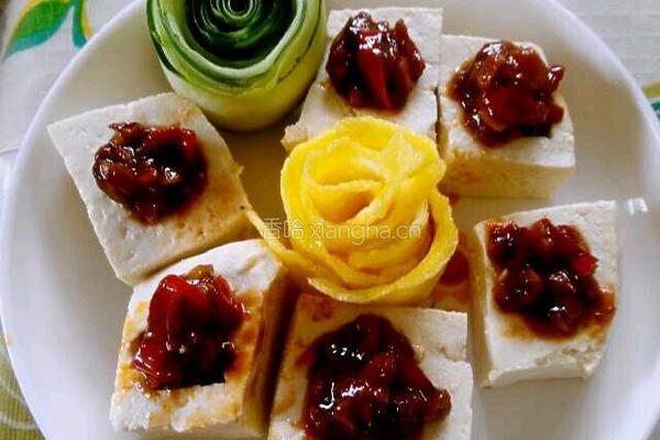 蒜蓉辣酱酿豆腐的做法图解6