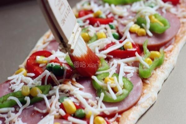 薄底脆皮火腿pizza的做法图解9