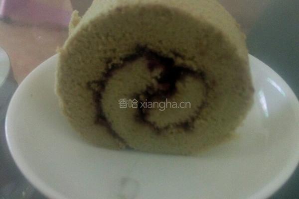 抹茶蓝莓海绵卷的做法图解8