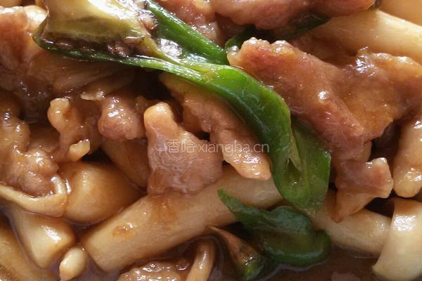 蚝油海鲜菇炒猪肉里脊的做法图解5