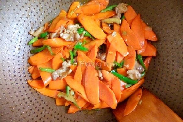胡萝卜炒肉的做法图解6