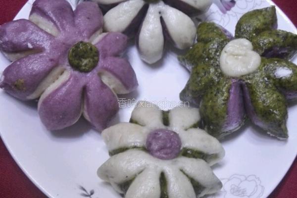菊花彩色馒头的做法图解9