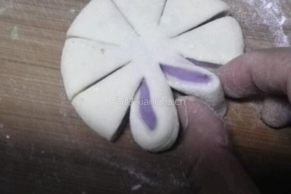 太阳花彩色馒头的做法图解7