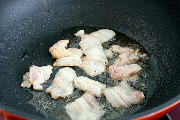 白菜片木耳炒肉的做法图解2
