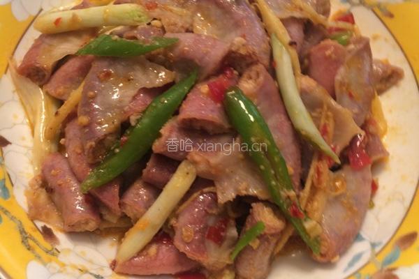 双椒炒粉肠的做法图解8