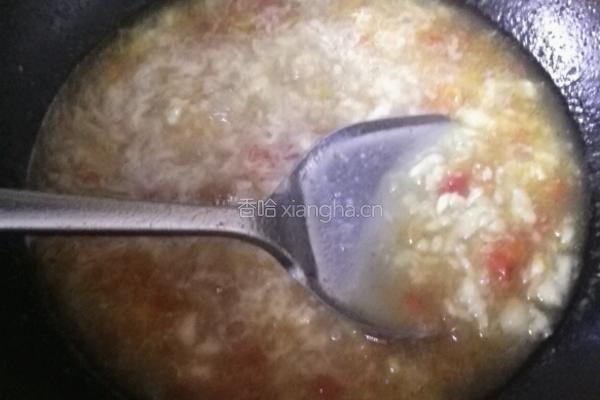 鸡蛋西红柿菠菜疙瘩汤的做法图解8