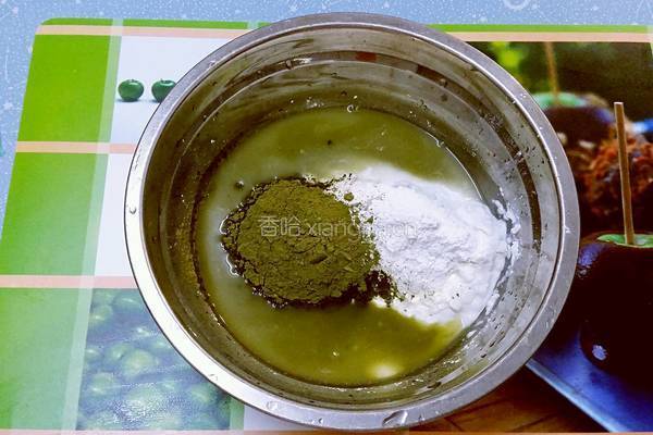抹茶蒸糕的做法图解2