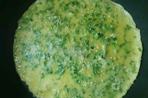 青菜鸡蛋煎饼的做法图解5