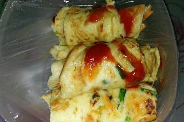 香葱火腿鸡蛋饼的做法图解4