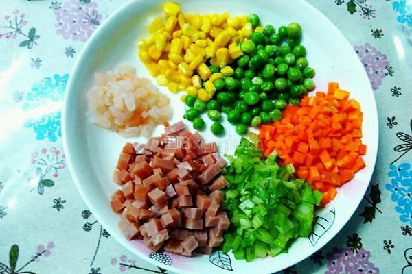 咖喱八宝炒饭的做法图解4