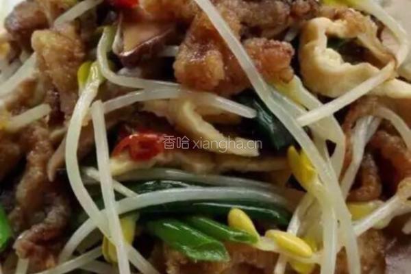 爆炒鱼胶豆芽丝
