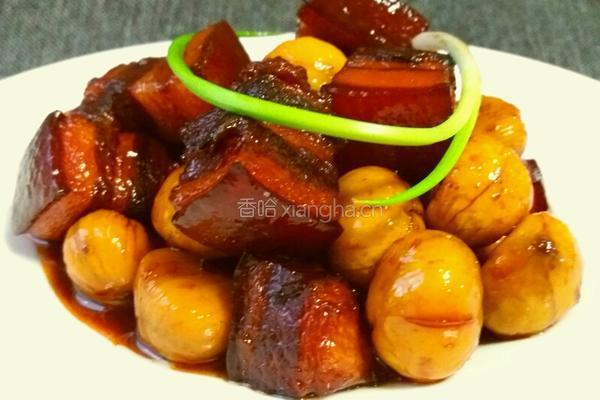 板栗花雕红烧肉的做法图解12