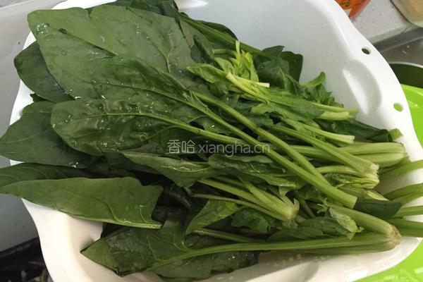 蒜香菠菜的做法图解1