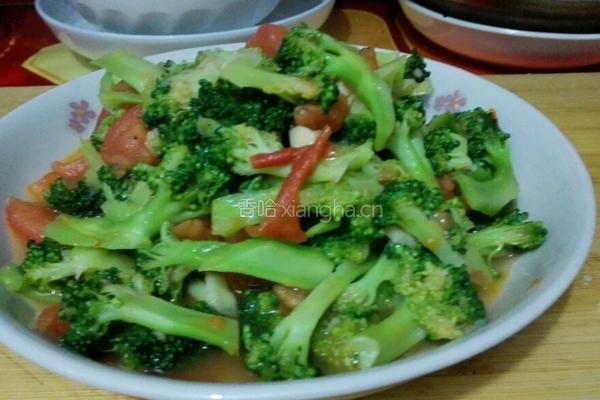 番茄炒西兰花的做法图解6