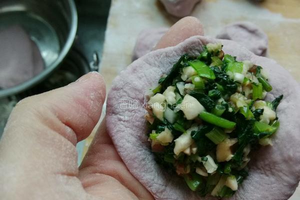 紫薯香菇青菜包的做法图解9