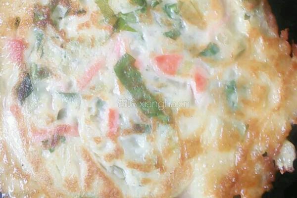 牛奶火腿青菜饼的做法图解5