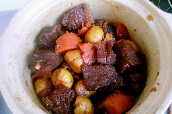 板栗煲牛肉的做法图解25