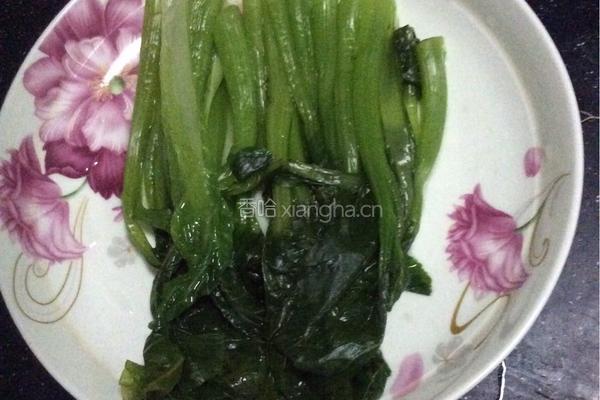 鲜虾菜心的做法图解2