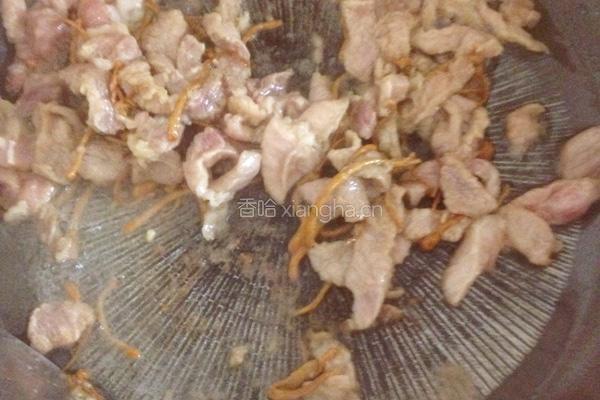 虫草花炒韭苔的做法图解4