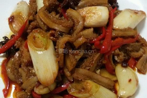 葱爆牛肚的做法图解5