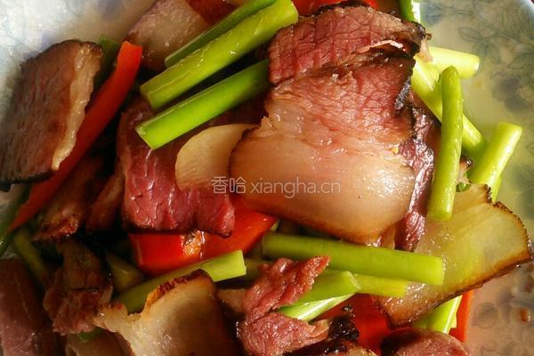 蒜苔炒腊肉