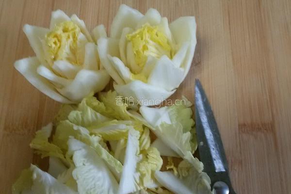 白菜莲花粉丝汤的做法图解6
