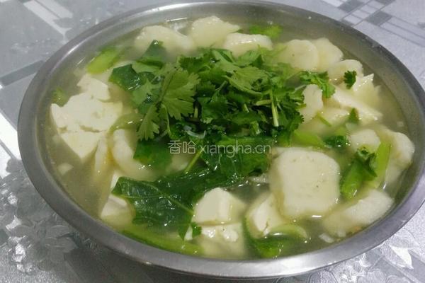 鱼丸豆腐小白菜汤的做法图解4