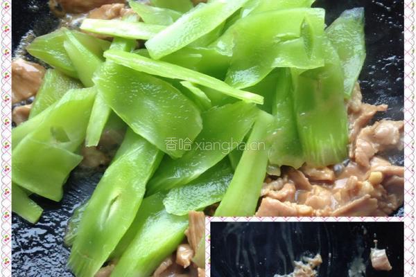 莴笋炒肉片的做法图解6