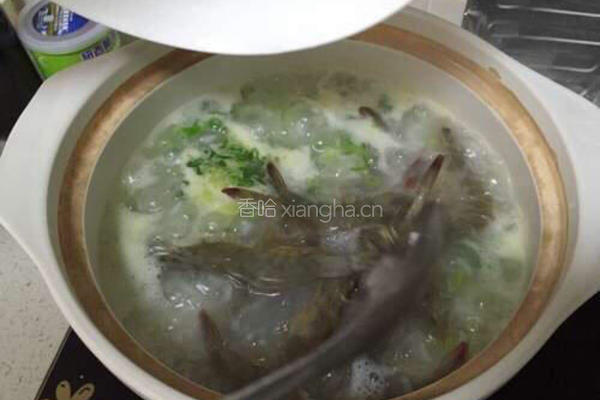 鲜虾砂锅粥的做法图解12