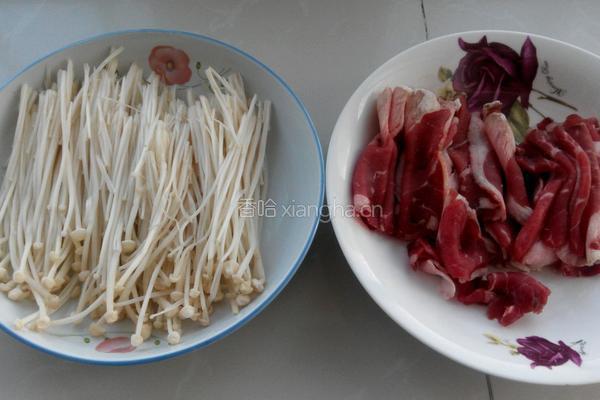 肥牛金针菇卷的做法图解1