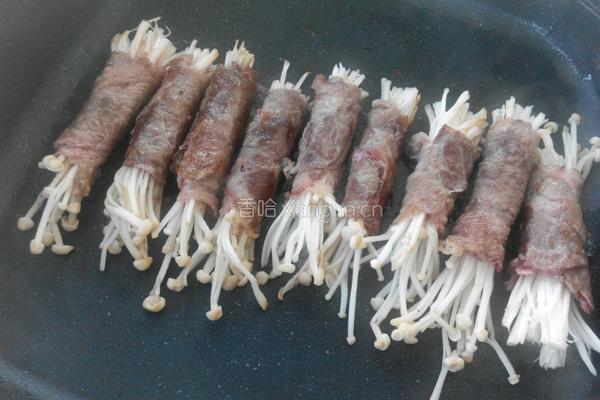 肥牛金针菇卷的做法图解5