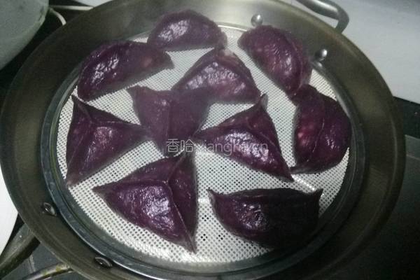 紫薯粉腊肉饺的做法图解12