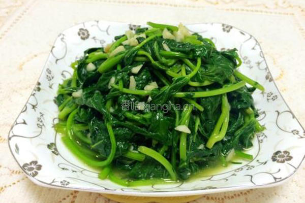 蒜香红薯叶的做法图解7