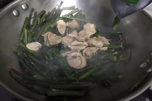 紫菜心炒肉片的做法图解7