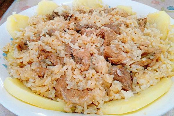 土豆糯米蒸里脊肉的做法图解9