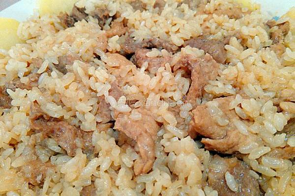 土豆糯米蒸里脊肉的做法图解10