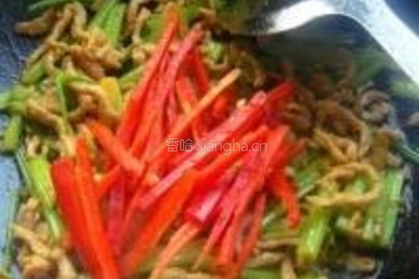 芹菜炒肉的做法图解8