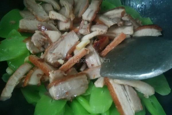 烧肉炒莴笋的做法图解7