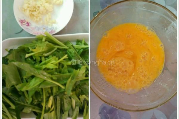 菠菜炒鸡蛋的做法图解1