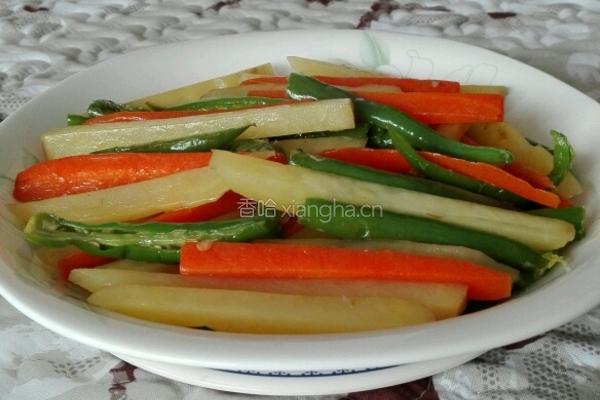 胡萝卜青椒炒土豆的做法图解11