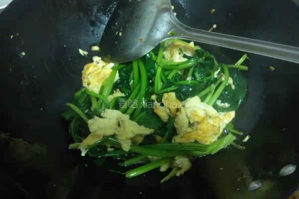 菠菜炒鸡蛋的做法图解7