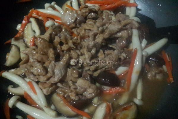 蚝油双菇肉片的做法图解6