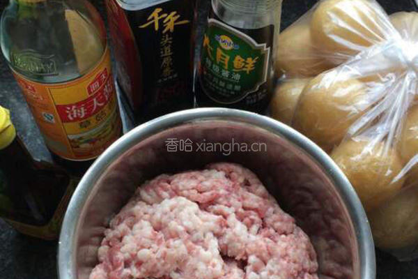 油面筋酿肉的做法图解1