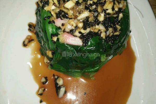 黑芝麻蒜香菠菜塔的做法图解6