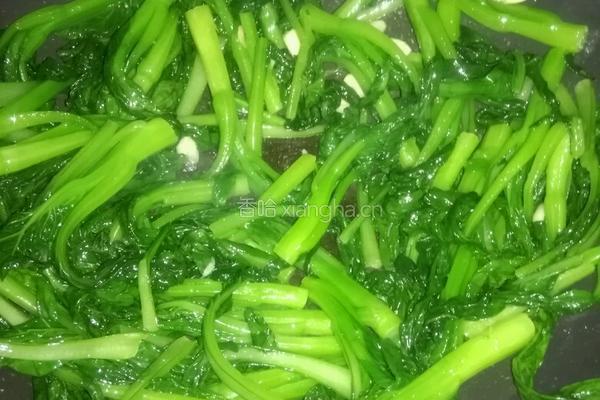 清炒菜心的做法图解3